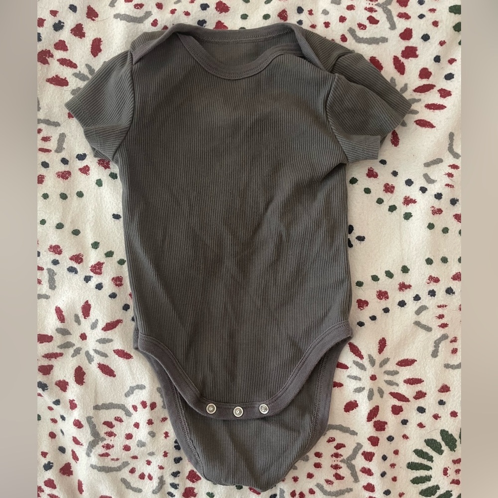 Little Co by Lauren Conrad charcoal onesie, size 9 months